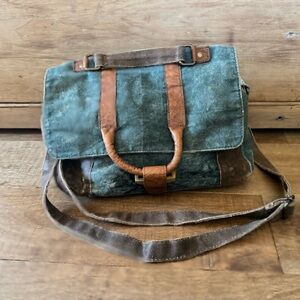 Stylish Green and Brown Women’s  Bag- Like New